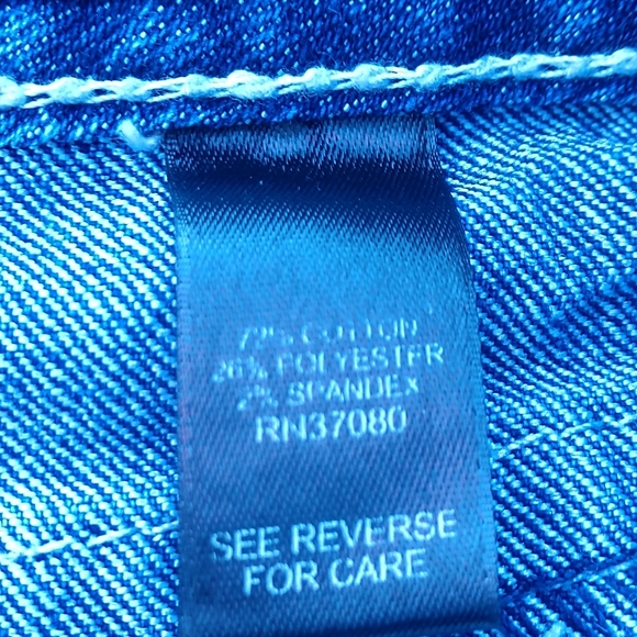 Cato Jean shorts blue bling 4 Pockets zip size 18 - Picture 8 of 9